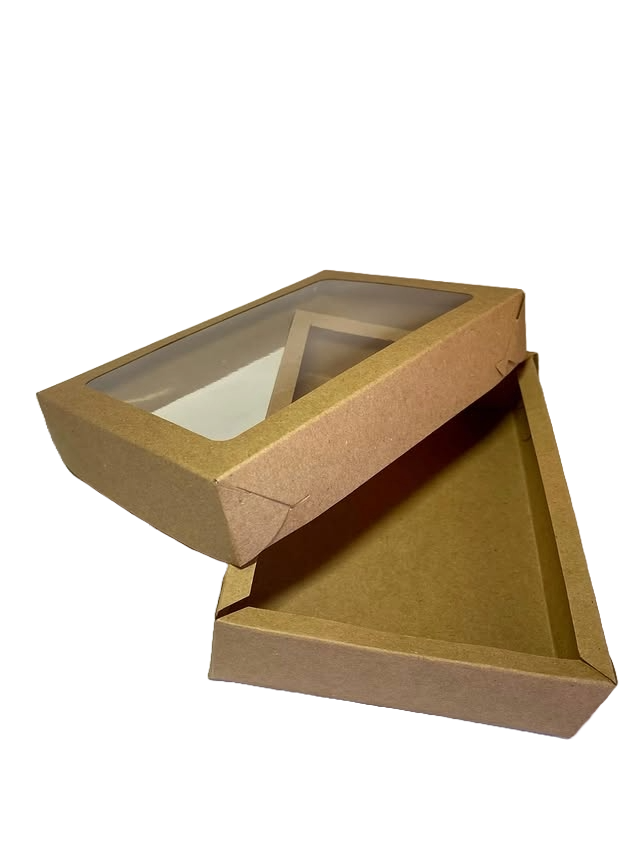 Caixas com visor em acetato